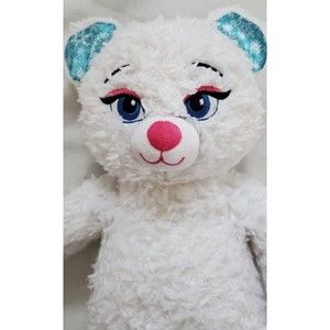 Build A Bear Workshop BAB Disney Frozen Elsa White Sparkly Plush Teddy Snowflake